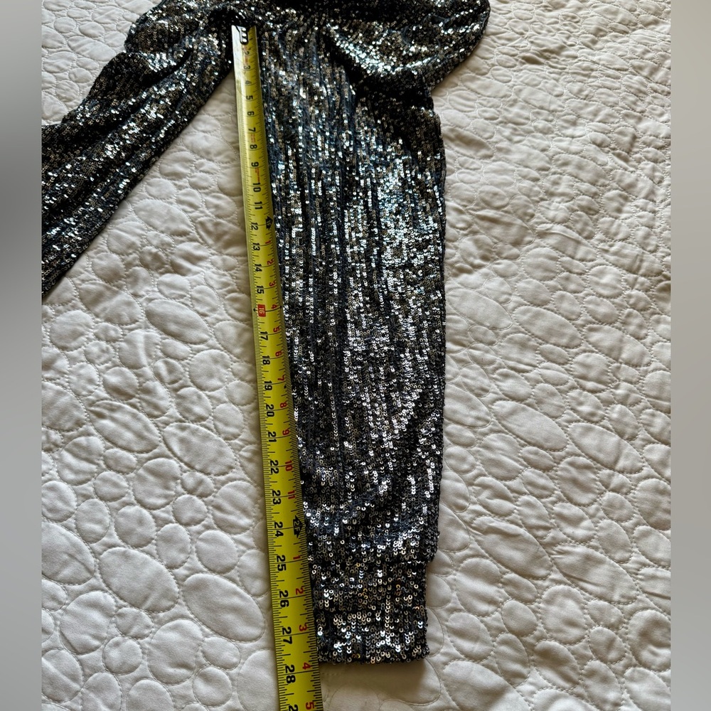 Gray sequin pants - Picture 2 of 5